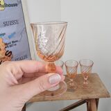 Set of 5 glasses with rosaline liqueur