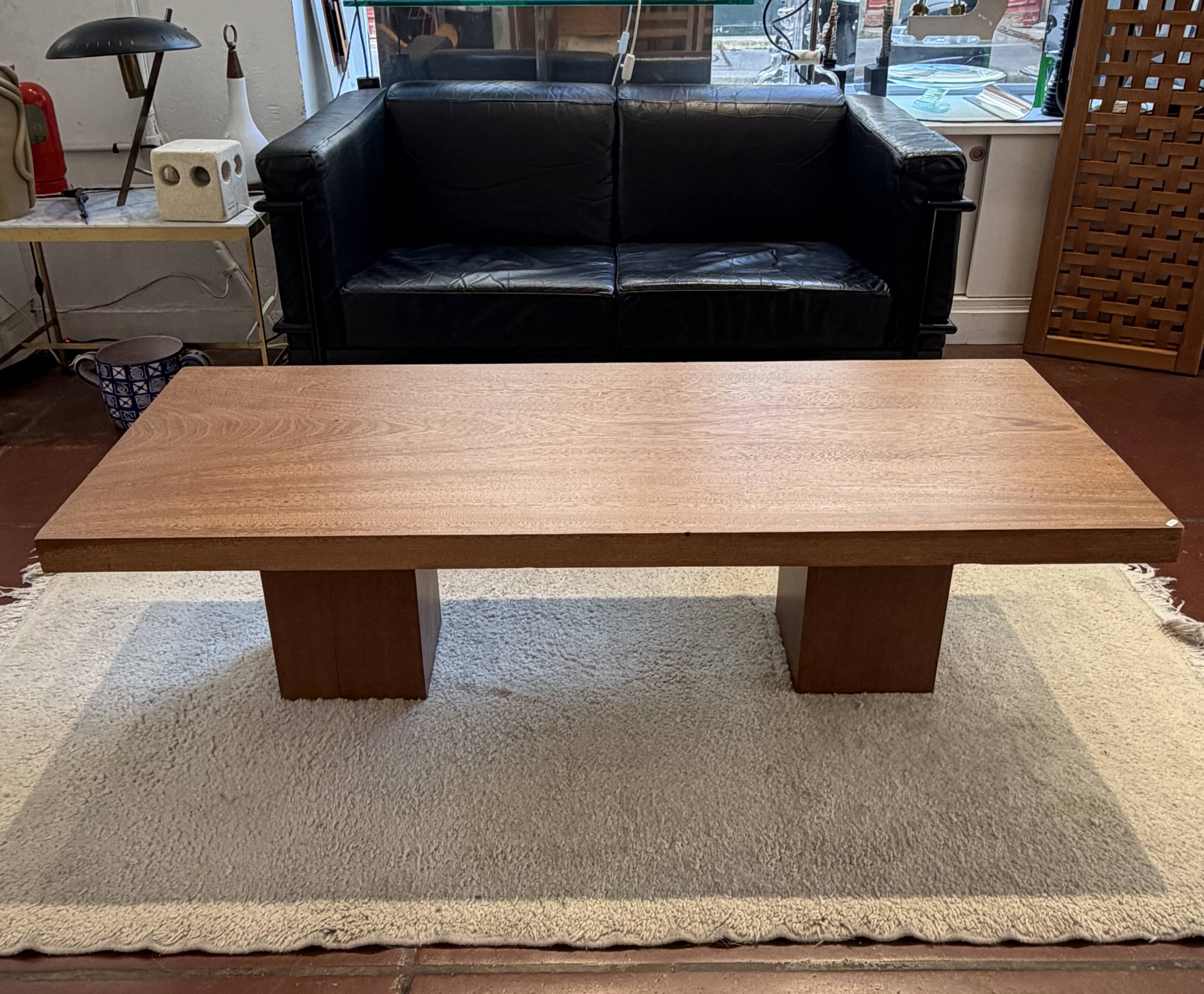 Large mahogany coffee table 1970