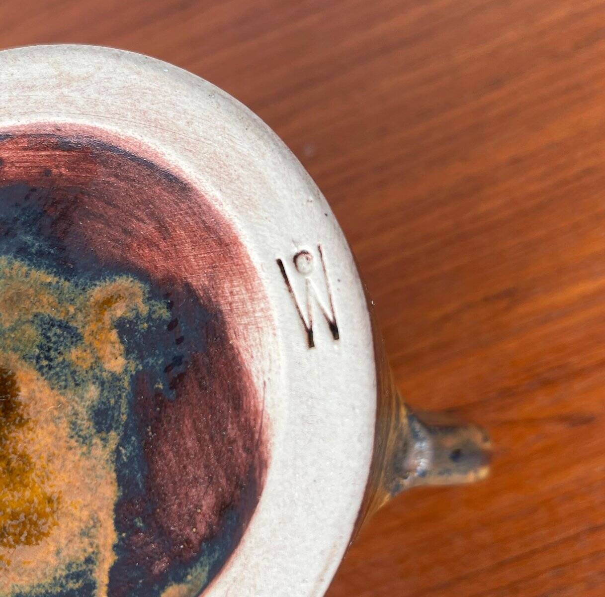 Studio Carafe Vase in German Ceramic from the Mid-Century by Otto Wichmann, 1960s