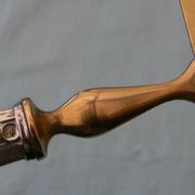 Art Deco pie server silver handle filled with Minerva hallmark.