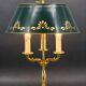 Empire Style Bouillotte Lamp in Gilded Bronze with Three Lights "Lucien Gau"