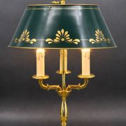 Empire Style Bouillotte Lamp in Gilded Bronze with Three Lights "Lucien Gau"
