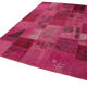 Hand-knotted oriental vintage 198 cm x 302 cm pink patchwork carpet
