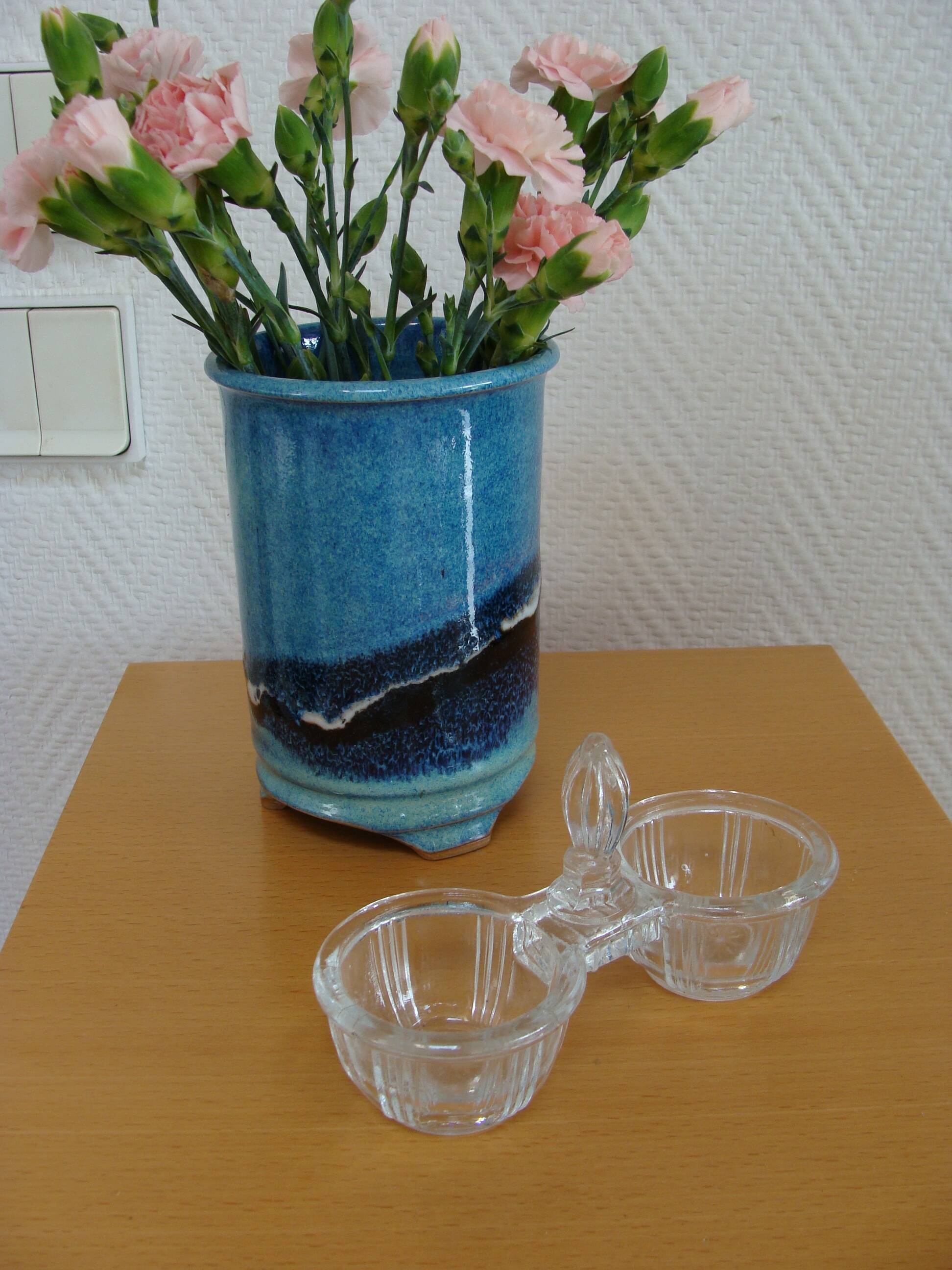 50s glass salt cellars