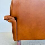 Vintage Danish Svend Skipper 3 person sofa in cognac leather 1970s