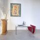 Table basse moderniste Bauhaus en acier tubulaire