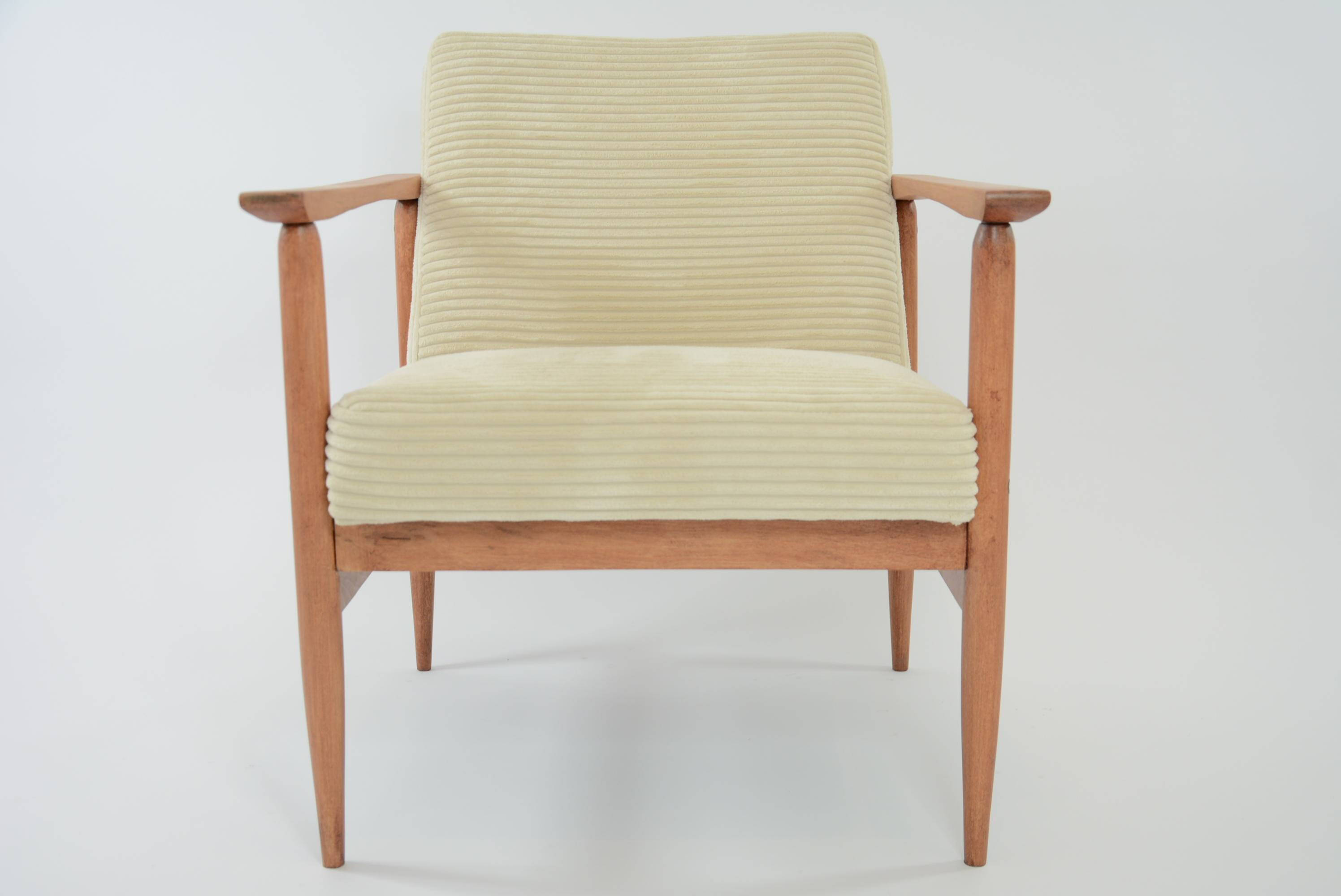 M ivory velvet armchair
