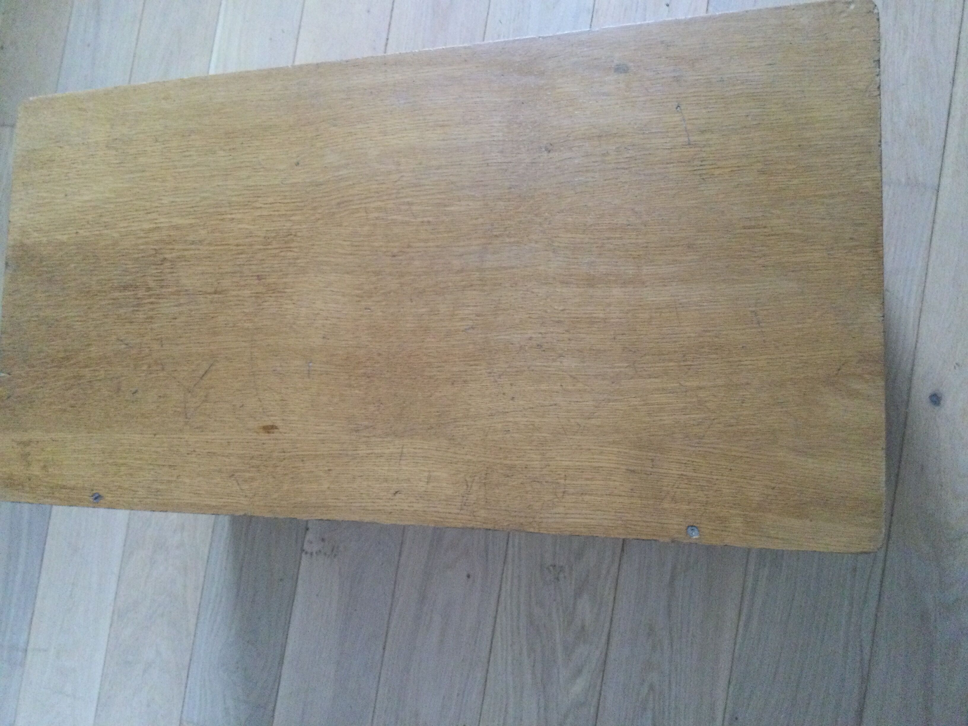 Vintage wood and rattan chest