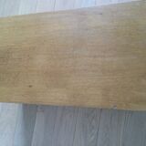 Vintage wood and rattan chest