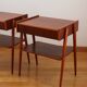 Pair of Scandinavian teak bedside tables, Carlström