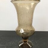 Biot style vintage bubble glass standing vase