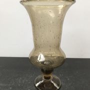 Vase sur pied style Biot verre bullé vintage