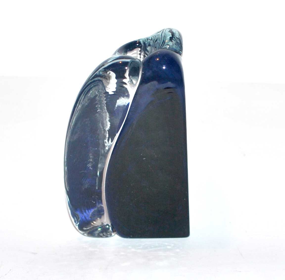 Vintage vase in cobalt blue murano glass? Soliflore triangle 1960-1970