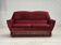 1970s, Danish 2-seater sofa, red furniture velour.