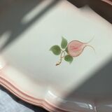 Large pink dish in Salins porcelain (identical oyster plates)
