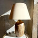 Stoneware foot lamp