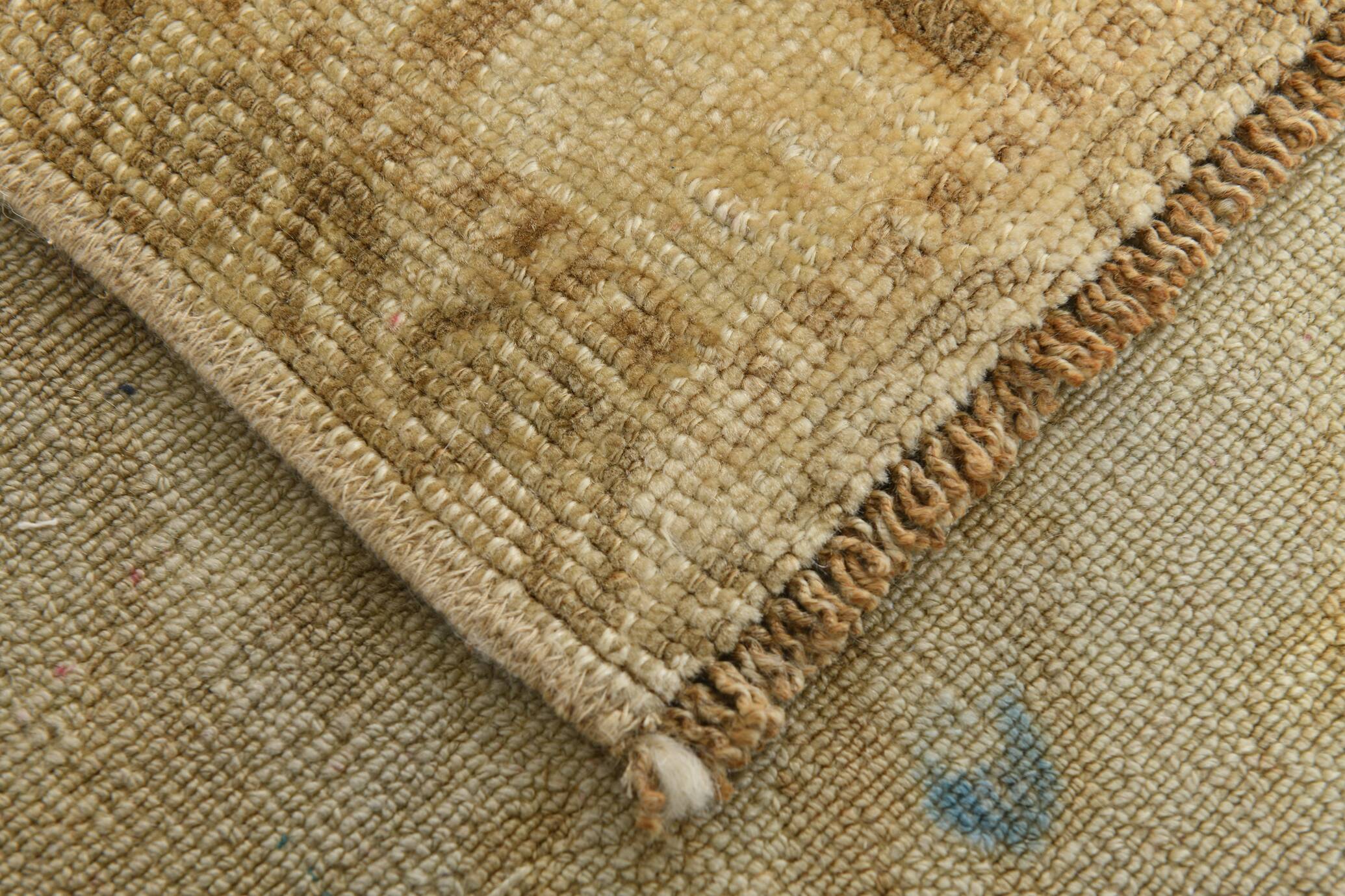 7x10 Cream & Brown Vintage Persian Rug, 205x316Cm