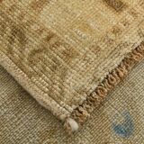 7x10 Cream & Brown Vintage Persian Rug, 205x316Cm