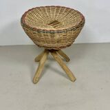 Rattan stool – Vintage 1970s