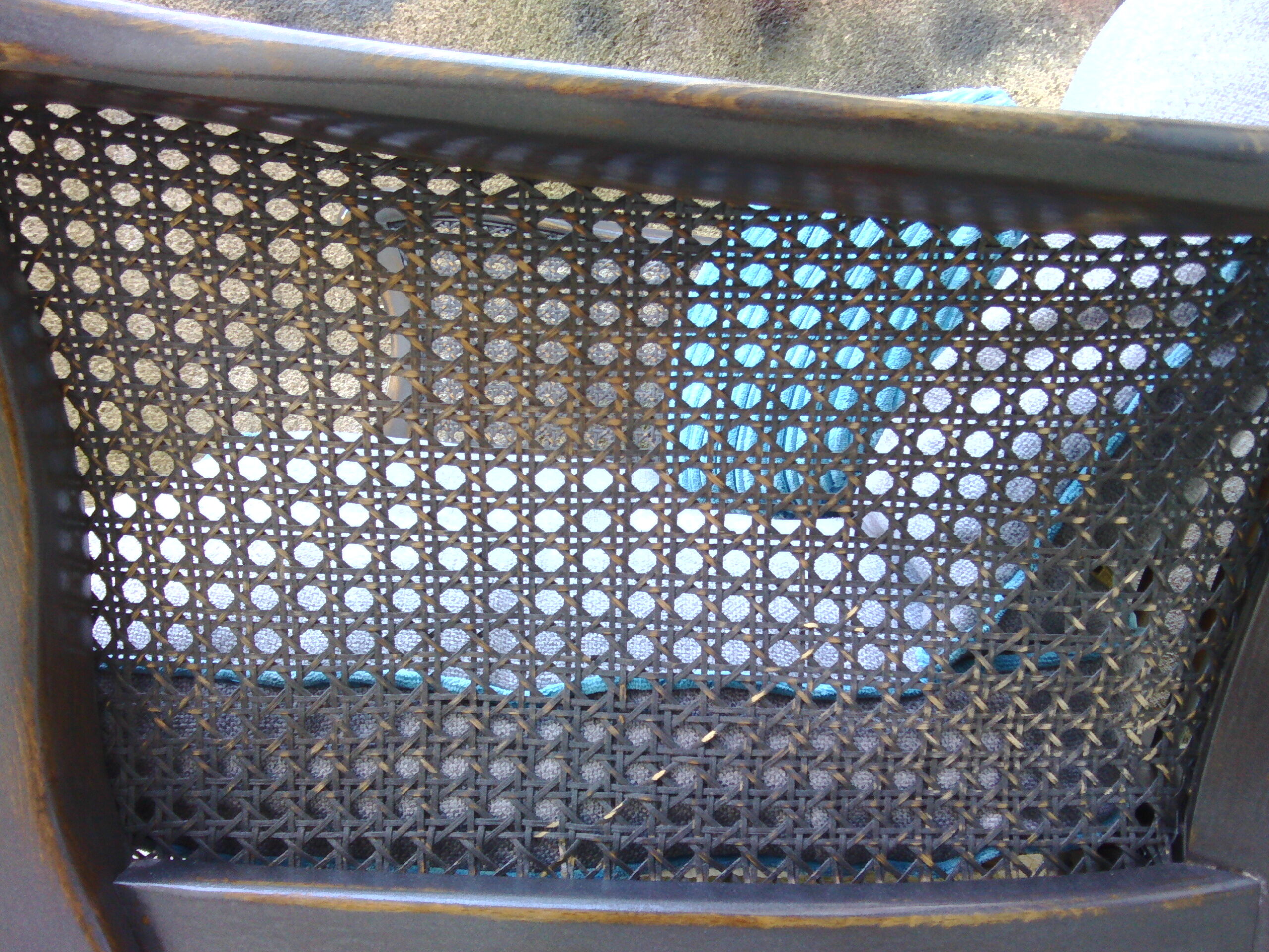 1950s vintage wooden armchair and caning