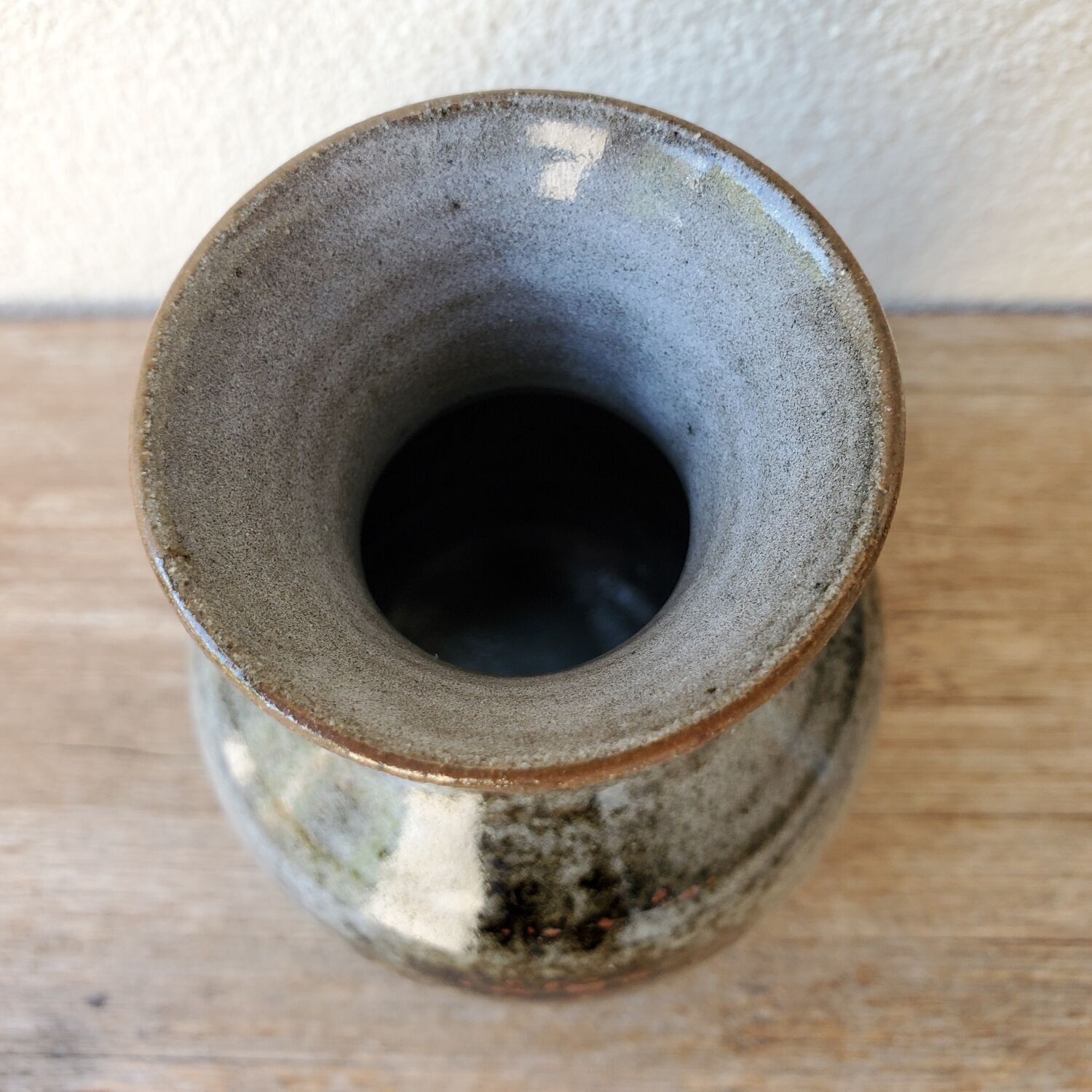 Signed sandstone vase