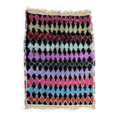 Colorful Boucherouite Berber rug - 120 x 162 cm