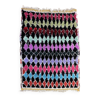 Colorful Boucherouite Berber rug - 120 x 162 cm