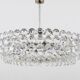 Grand chandelier Bakalowits in nickel and glass with diamond-shaped crystals, 1960s.