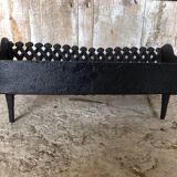 Old Vintage Black Cast Iron Fireplace