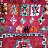 Handmade red Moroccan Berber rug
