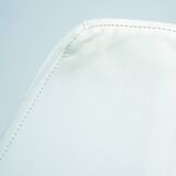 Dutch design Rob Eckhardt chaise longue white leather tubular steel, 1980s