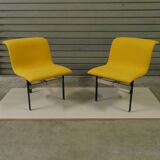 Pair of chairs wave - design Gianni Offredi - publisher Saporiti Italia - 1970