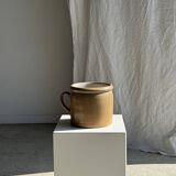 Large stoneware pot with handle H17.5