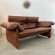 Vintage sofa 2 places leather camel design de sede ds-1023