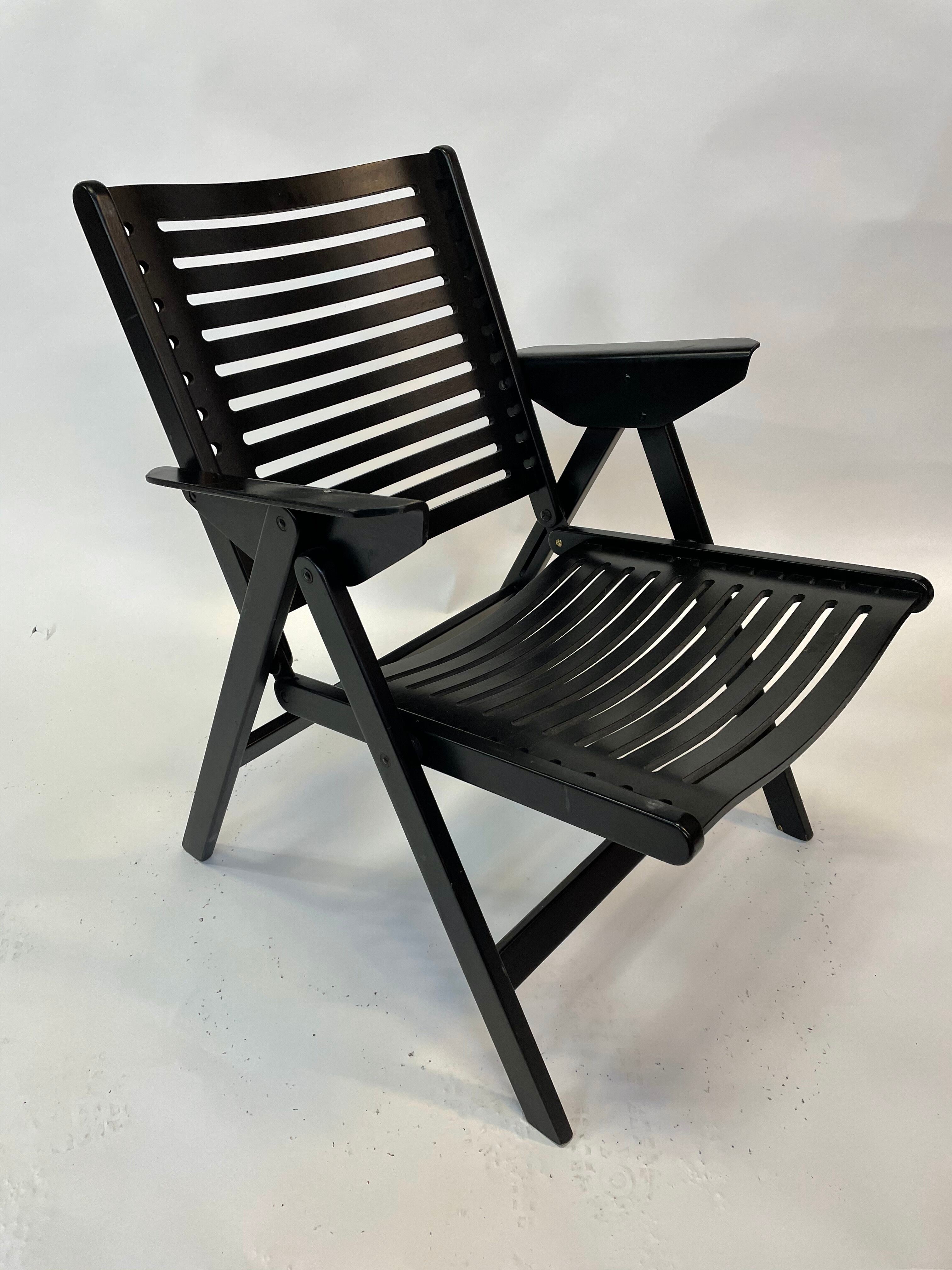Niko Kralj Slovenian Rex Plywood Folding Chair for Stol 1950s in Black