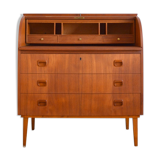Swedish secretary sliding tray teak 1950s