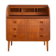 Swedish secretary sliding tray teak 1950s