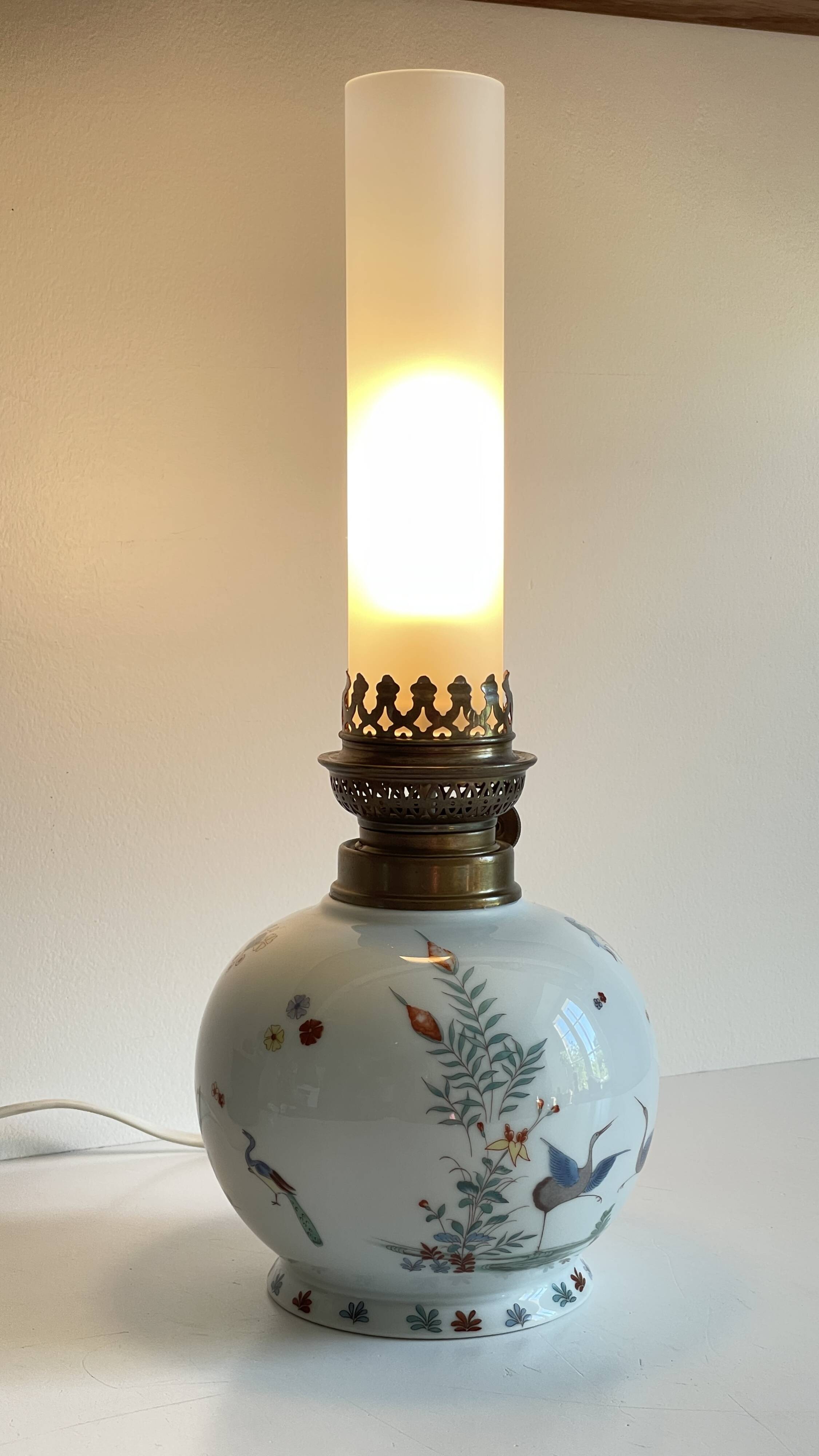 Limoges porcelain lamp France