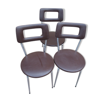 Set of 3 vintage chair design year 60/70