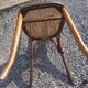 4 chaises de bistrot en bois courbé et cannage