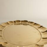 Hollywood Regency Large Oval Brass Tray by Firma Lars Holmström, Sweden 1940's