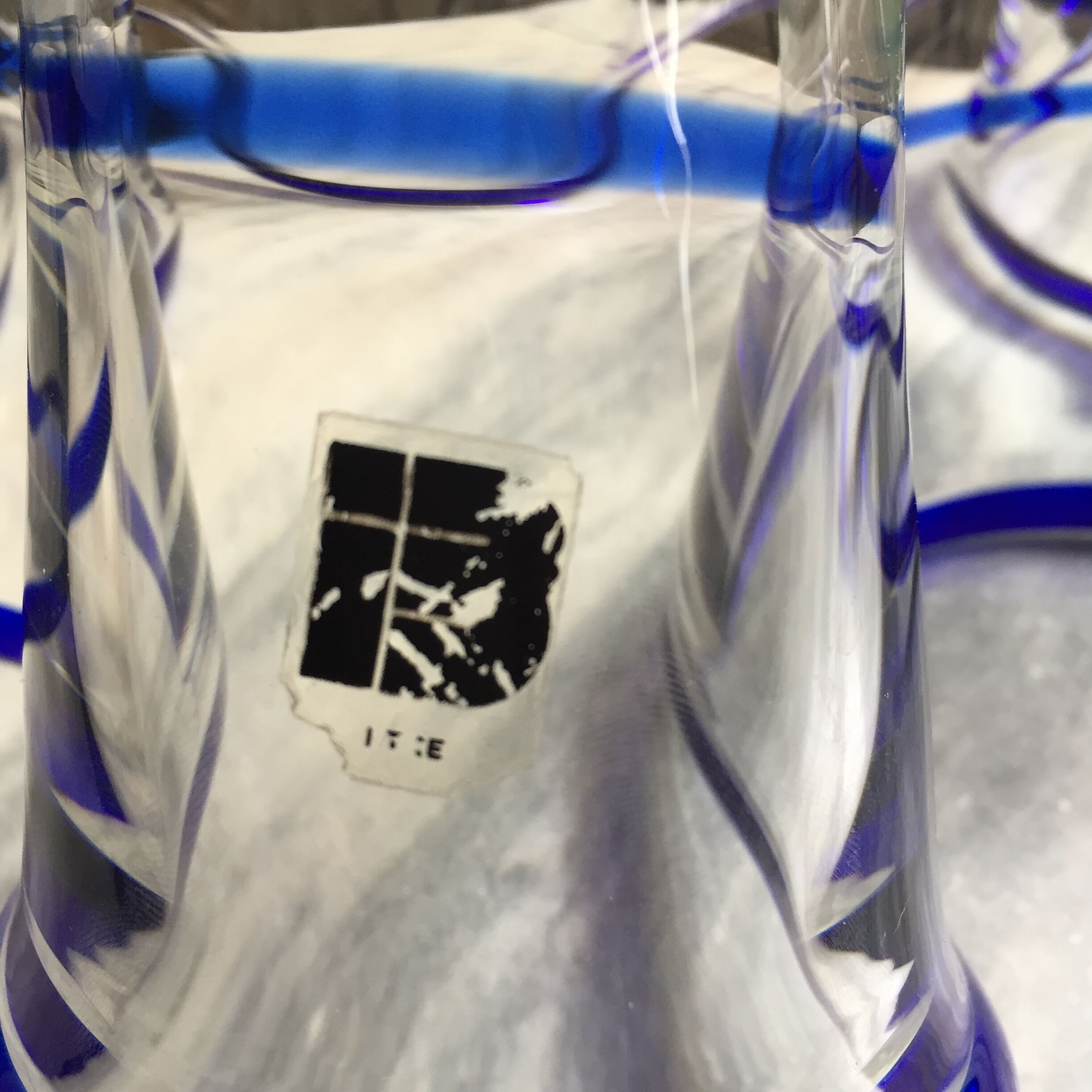 Large hanging IB Itre glass Murano 1970