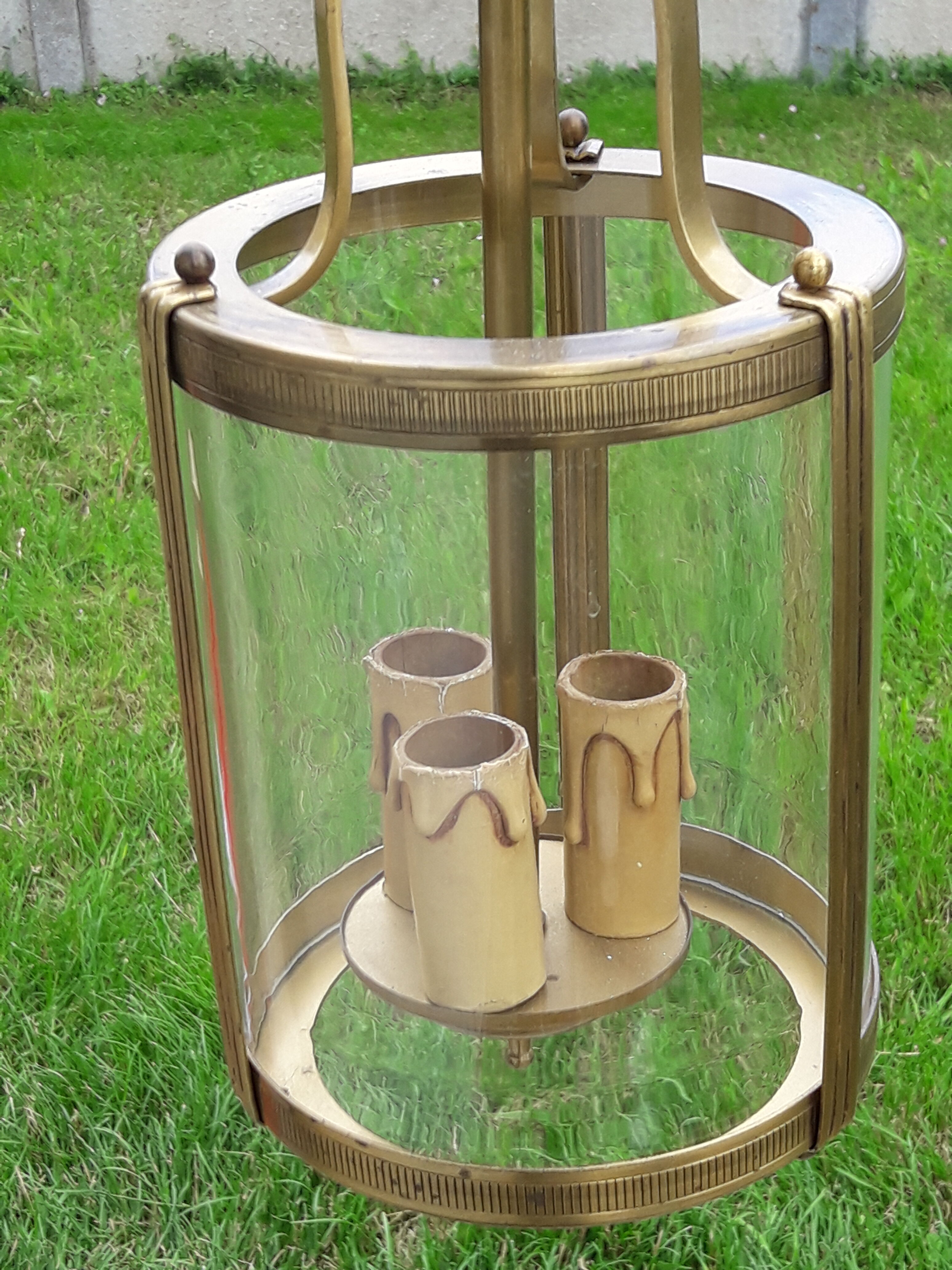 Gilded bronze vestibule lantern