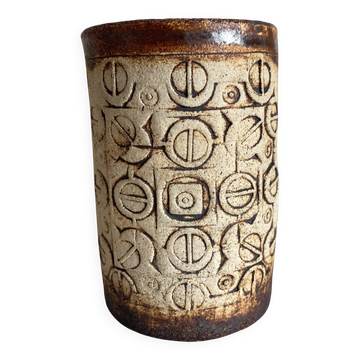 Vase cylindrique  Quantock design England années 70
