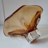 Amber glass cup