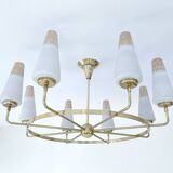Large Italian Mid Century Pendant Light