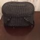 Old basket with wicker lid