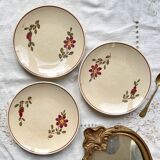 6 Small mismatched vintage floral plates - BADONVILLIER STEULER