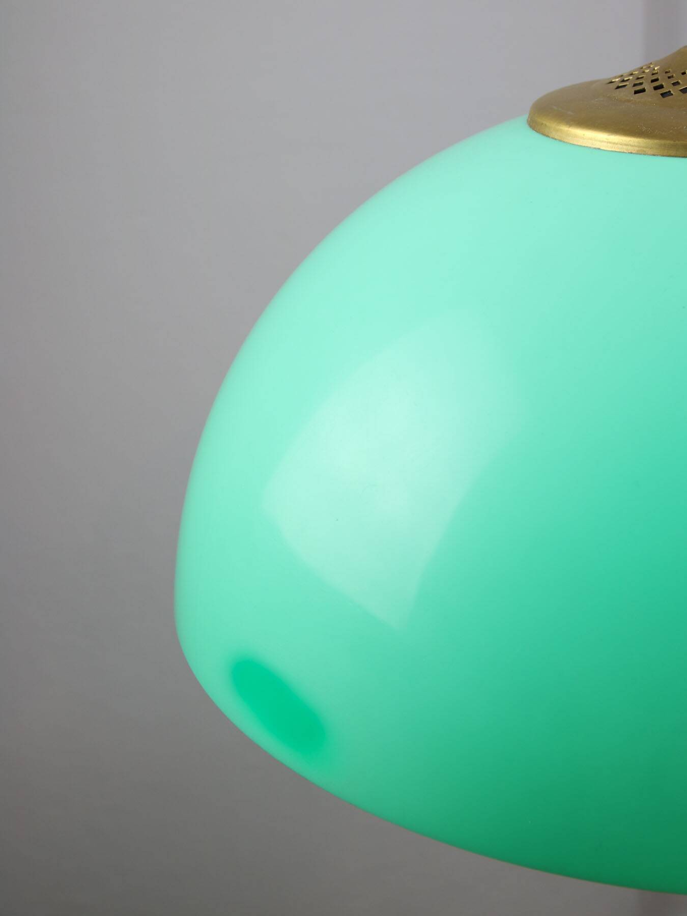 Mid-century italian brass and plexiglass pendant lamp, set of 2