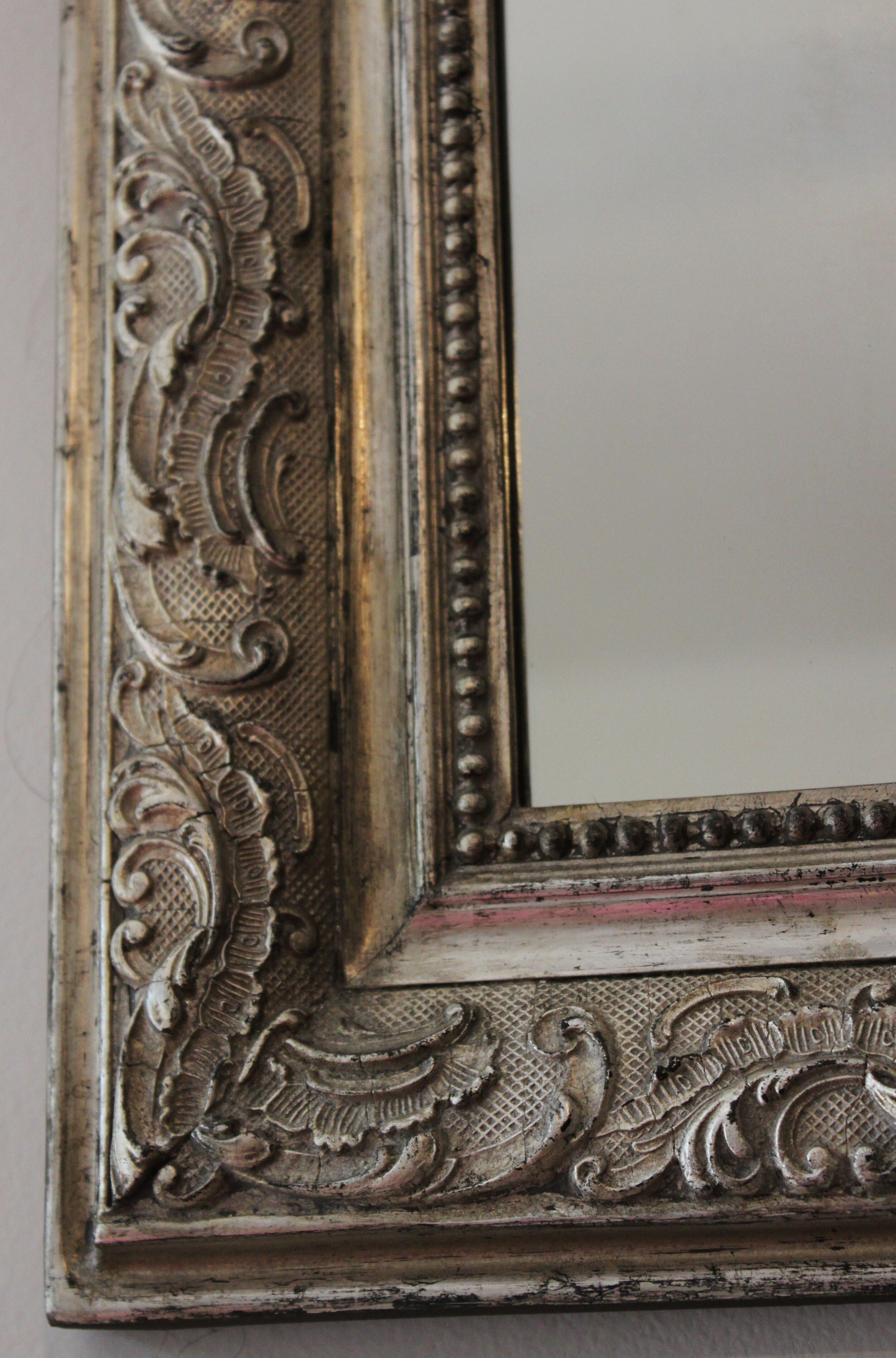 Antique silver mirror 62x82cm